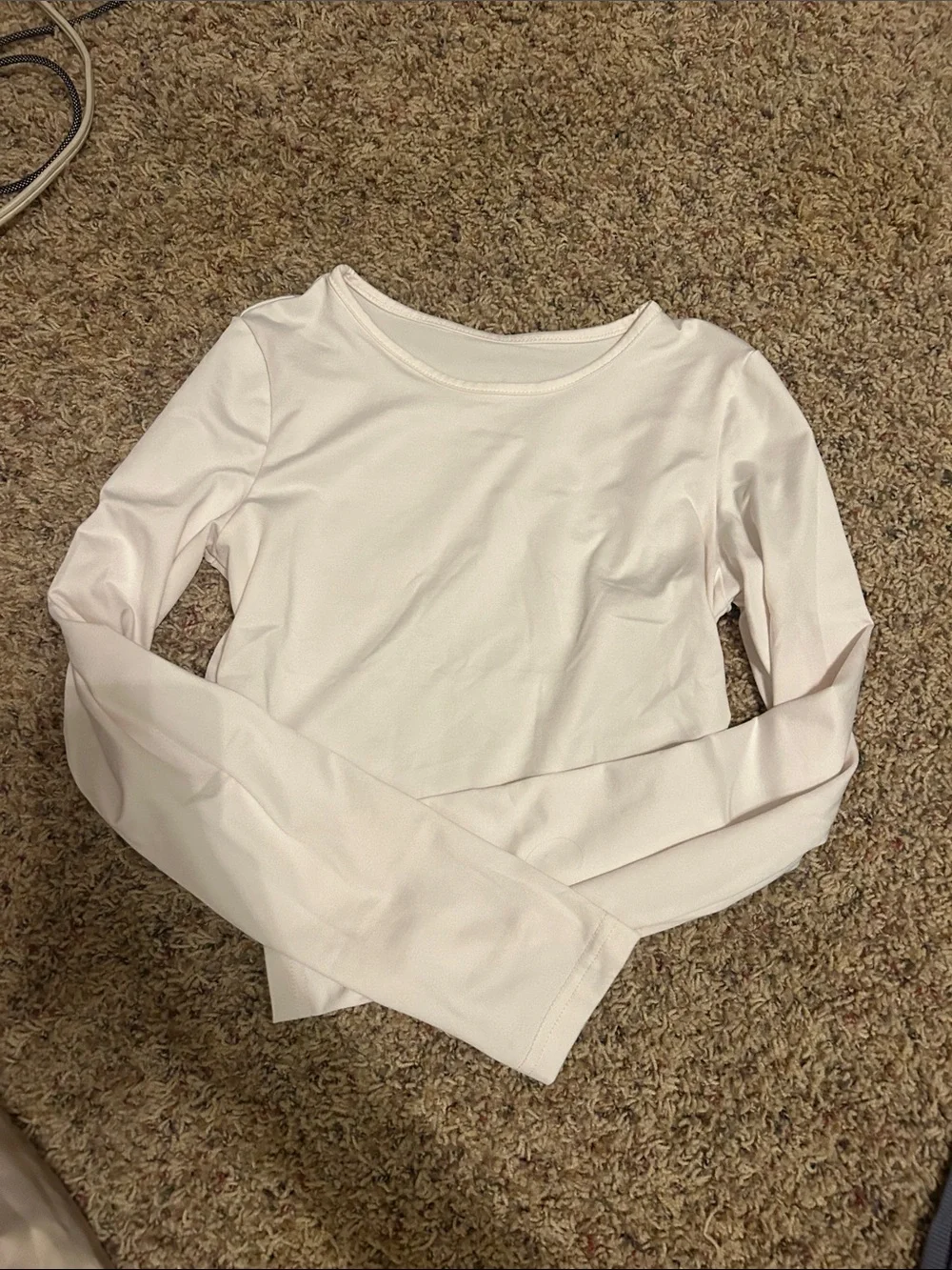 Kids' Long Sleeve Basic Tee - White